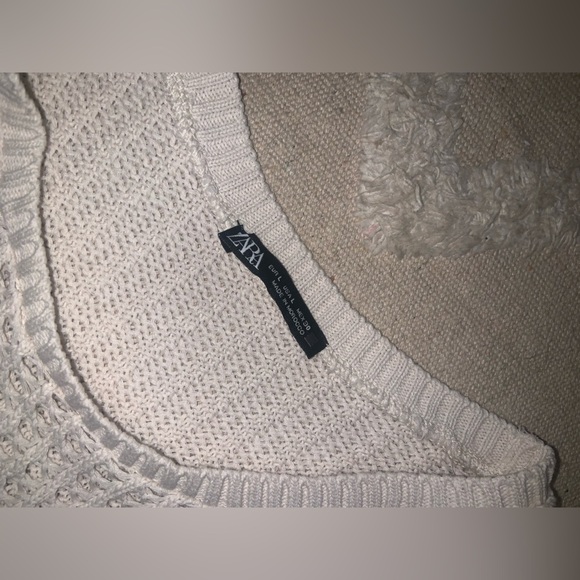 Zara crochet tank & pant set L boho coastal spring casual knit comfy beach - Picture 5 of 11